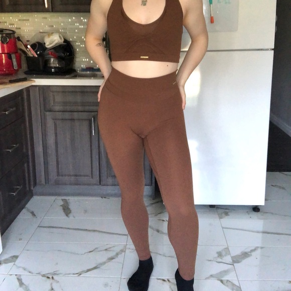 Gymshark Pants - Whitney Simmons Brown Tights